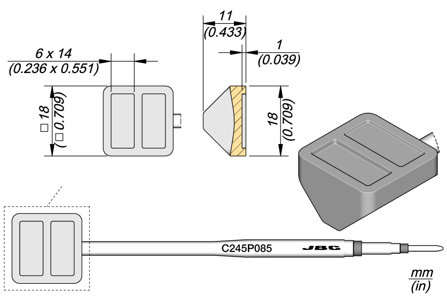 C245P085 - Component Hot Plate 2 Chambers